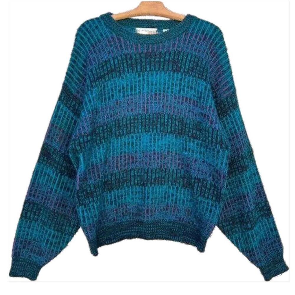 American Vintage Men's Blue and Multi Jumper